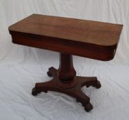 A Victorian mahogany card table,