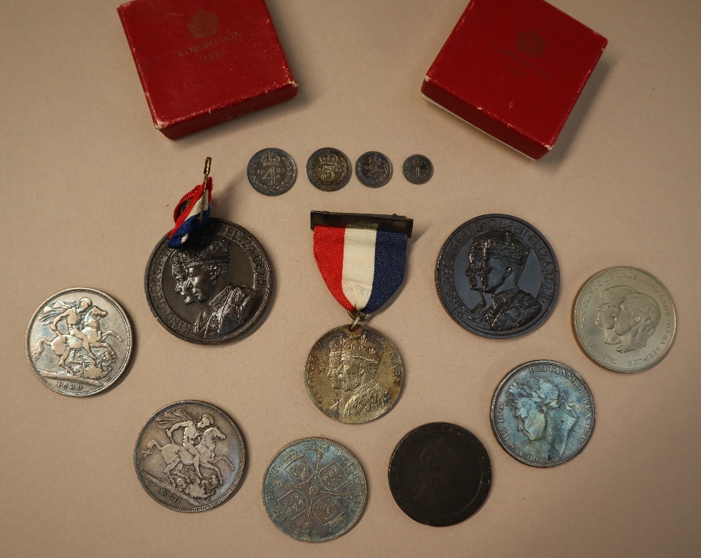 Maundy money - A set of four Victorian silver coins, 4d, 3d, 2d and 1d dated 1889,