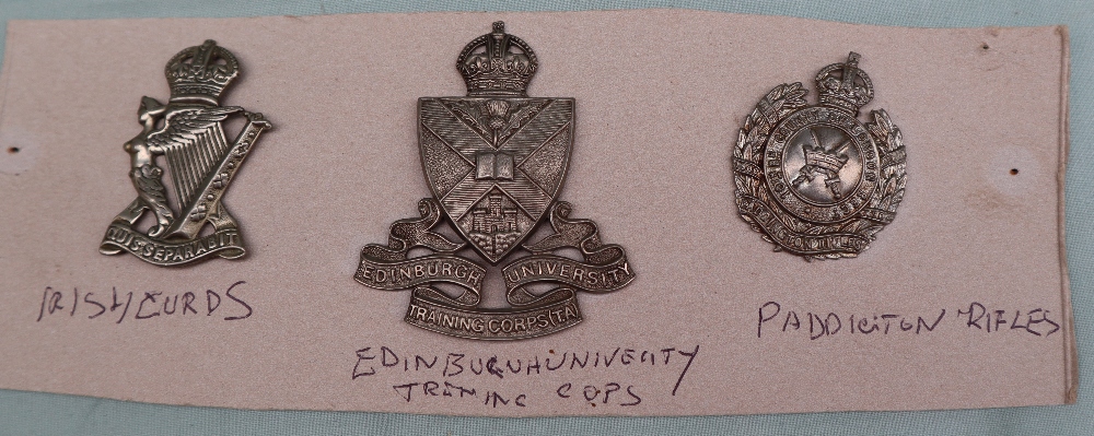 A collection of circa thirty five military cap badges including Highland Light Infantry, - Image 2 of 8