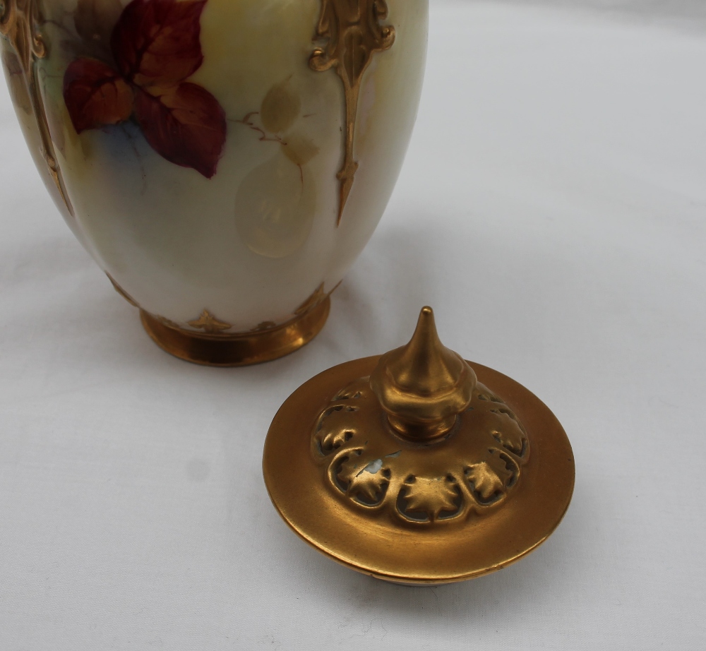 A Royal Worcester vase and cover, - Image 4 of 5