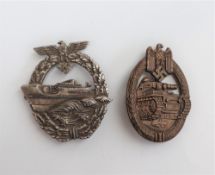 A German E Boat badge, marked Fec W E Peekhaus Berlin Ausf.