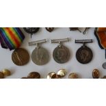 Two World War I medals including the War medal and Victory medal issued to 64190 PTE. S.J.