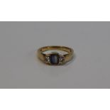 A sapphire and diamond ring,