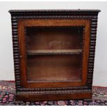 A 19th century rosewood dwarf display cabinet,