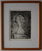 Minne Fry Portrait image Limited edition Collograph, No.1/20 Signed in pencil to the margin 25.