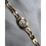 An 18ct yellow gold Lady's wristwatch,