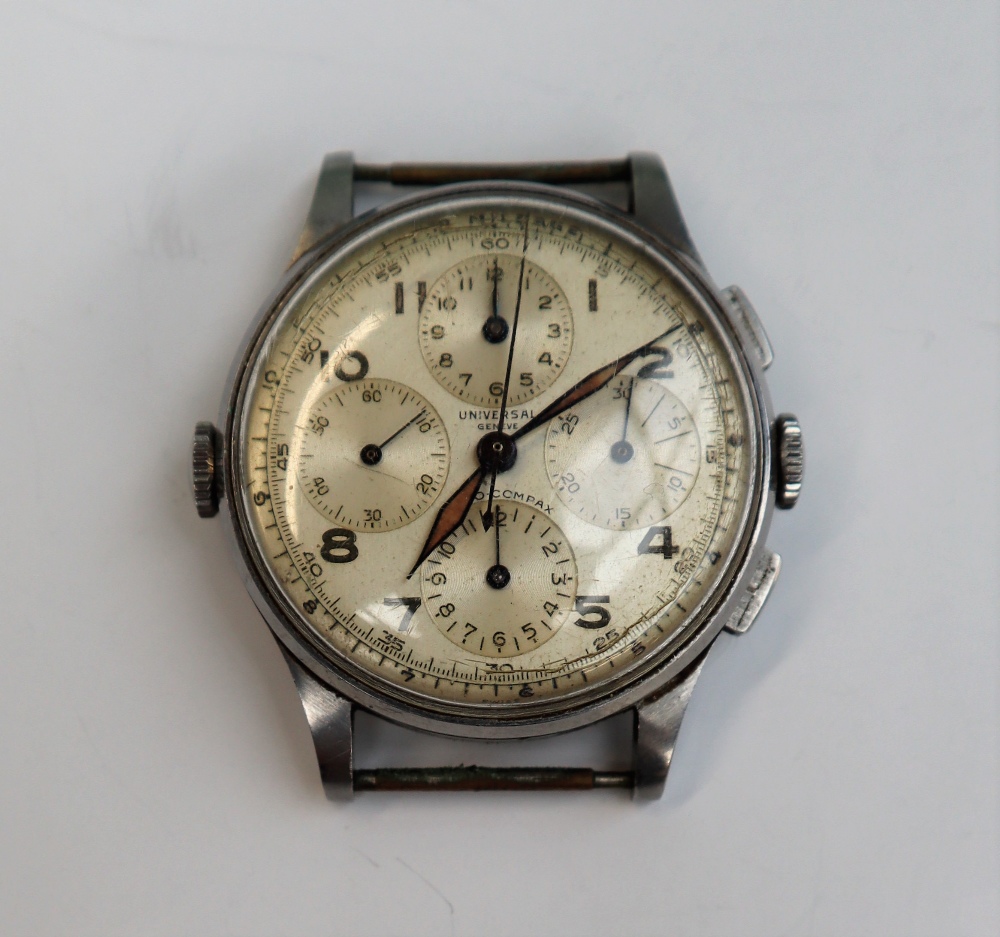 A Gentleman's Universal Geneve Aero-Compax chronograph wristwatch, - Image 7 of 7
