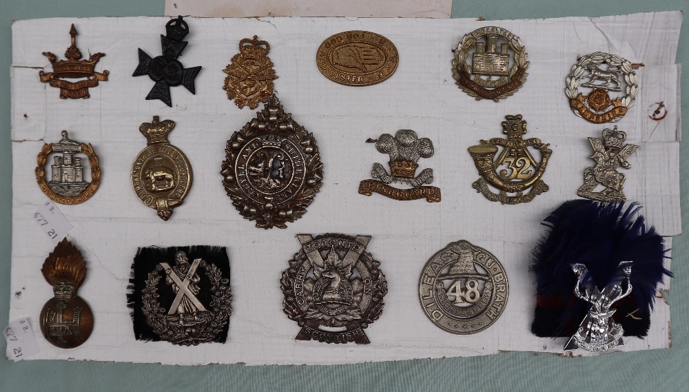 A collection of circa thirty five military cap badges including Highland Light Infantry, - Image 7 of 8