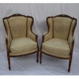 A pair of French Feauteuil,