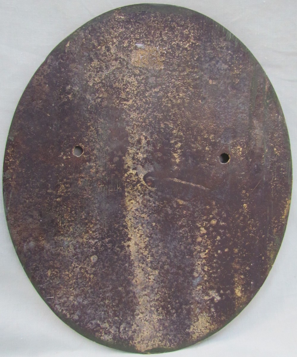 A World War II style brass / bronze wall plaque of oval form, - Image 2 of 2