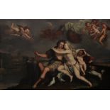 18th Century Continental School Venus and Adonis With Adonis holding the leads of two greyhounds,