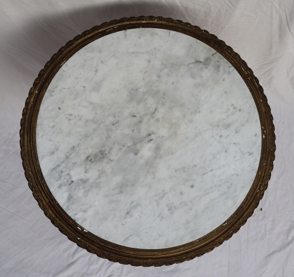 A French gilt decorated and marble topped occasional table, - Image 3 of 4