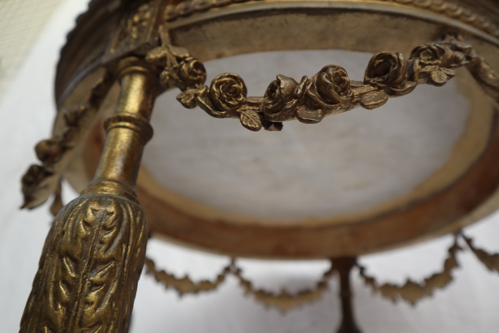 A French gilt decorated and marble topped occasional table, - Image 4 of 4