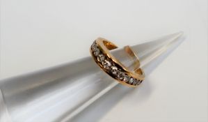 A diamond half eternity ring,