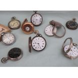 An Edwardian silver open faced pocket watch,