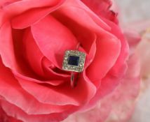 ***Unfortunately this lot has been withdrawn*** An Art Deco style sapphire and diamond ring,