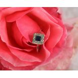 ***Unfortunately this lot has been withdrawn*** An Art Deco style sapphire and diamond ring,