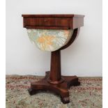 A William IV rosewood sewing table,