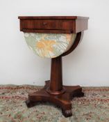 A William IV rosewood sewing table,
