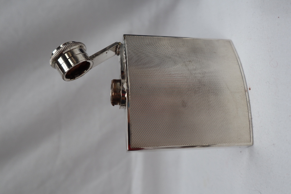 A George V silver hip flask, London, 1930, Padgett & Brahm Ltd, - Image 3 of 6