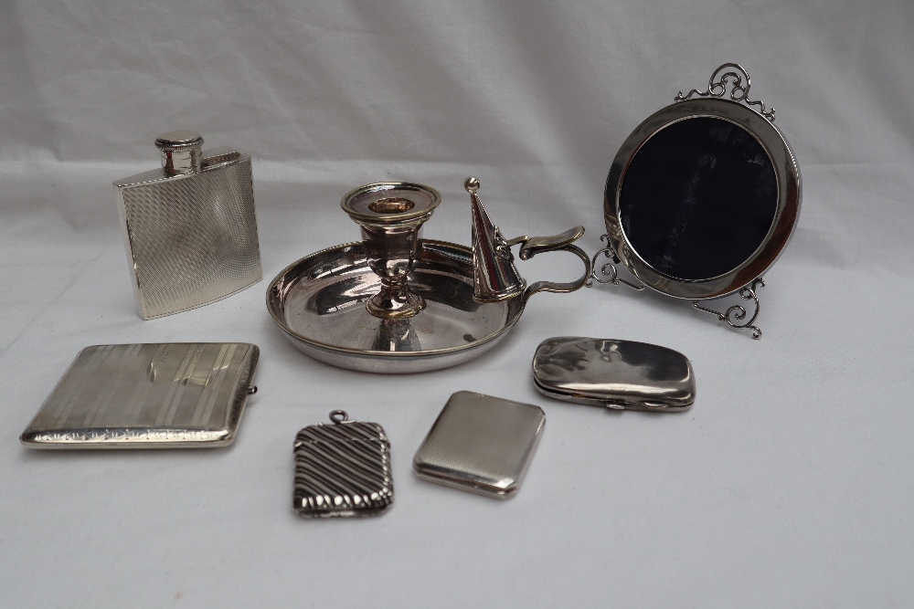 A George V silver hip flask, London, 1930, Padgett & Brahm Ltd,