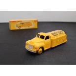A Dinky Toys diecast model of a Tanker "National Benzole", with a yellow body and yellow hubs, No.