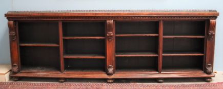 A Victorian rosewood bookcase,