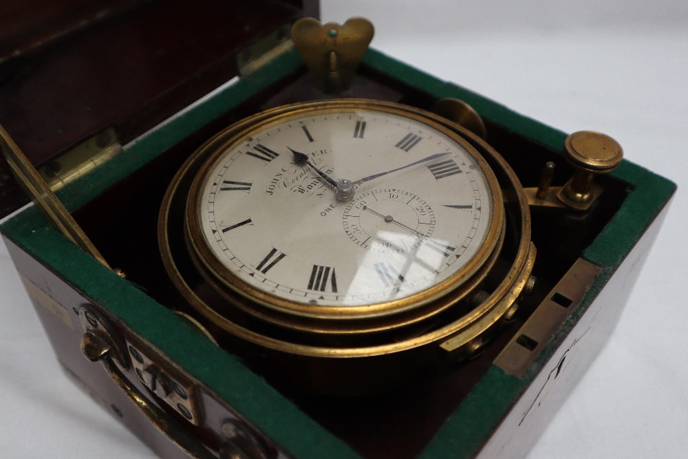 A one day marine Chronometer by John Carter, Cornhill, London, No. - Image 3 of 14