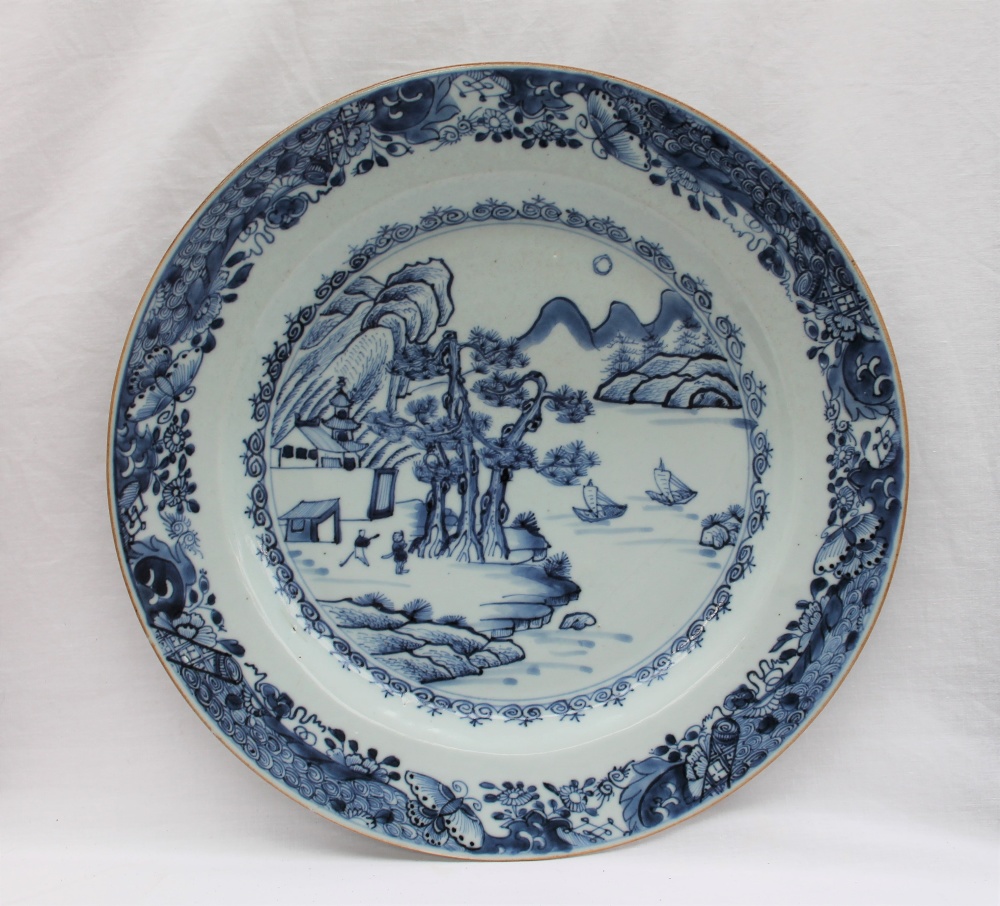 A Chinese blue and white porcelain plate, - Image 3 of 7