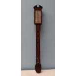 A George III mahogany stick barometer,