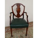 A Sheraton dining elbow chair,