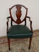 A Sheraton dining elbow chair,