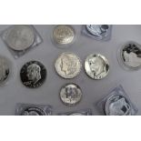 A United States of America 1889 Morgan dollar together with Liberty dollars dated 1989, 1992, 1994,