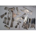 A Leonardt & Fiegel 800 standard part flatware service comprising five table forks,