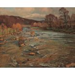 Donald H Floyd "Early spring on the Usk,