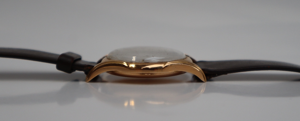 A Gentleman's 18ct yellow gold Aero Watch, the gilt dial with Arabic numerals, - Image 3 of 4