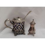 An early Victorian silver mustard pot and cover,