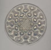 A Rene Lalique "Bulbes" pattern plate, etched signature R.LALIQUE FRANCE to the centre, 27.