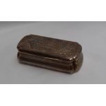 An Austrian silver snuff box of rectangular form, with a shaped edge,