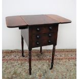 A George IV mahogany work table,