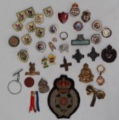 An ARP badge together with other military badges,
