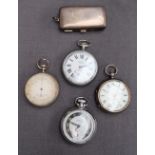 A George V silver open faced pocket watch,