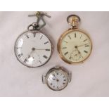 A 14k yellow gold pocket watch,