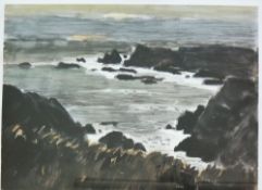 Sir Kyffin Williams A coastal landscape A limited edition print, No.