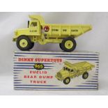 A Dinky Supertoys Euclid Rear Dump Truck, in yellow, No.