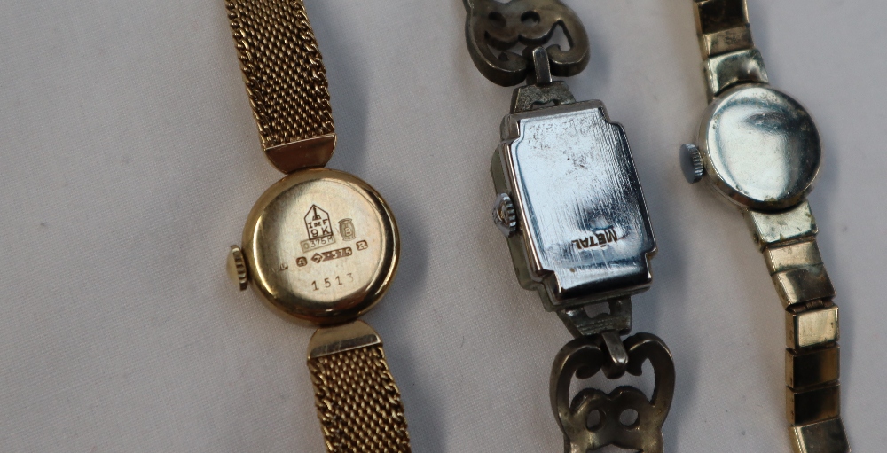 A Lady's 9ct yellow gold and diamond encrusted cocktail watch, - Image 4 of 5