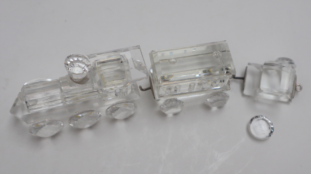 Swarovski crystal -- a three section train, - Image 3 of 5