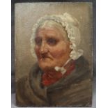 Percy R Craft Head and shoulders portrait of an elderly lady Oil on board Signed and dated 21 x 15.