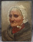 Percy R Craft Head and shoulders portrait of an elderly lady Oil on board Signed and dated 21 x 15.