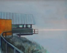 Philip Watkins Coastguard Station Oil on canvas Signed and dated '03 39 x 49cm ***Artists Resale